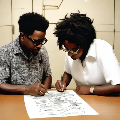 The two artists cosign their collaboration by signing both of their names on the masterpiece.