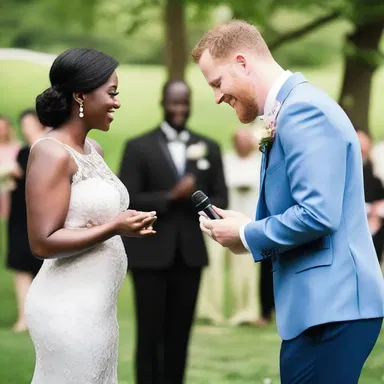 As he proposed, he recited a heartfelt jingle filled with love and affection for his partner.