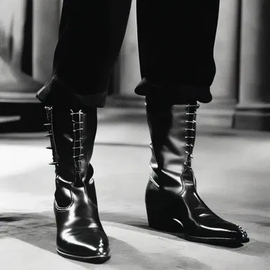 In the classic film, the villain always made an entrance with the jingle of his iconic metal-spiked boots.