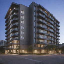 A stylish, modern condominium complex flaunting The Summit brand's unique design ethos.