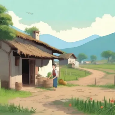 The protagonist in the novel was a humble villager, living a simple life in the countryside.