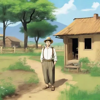 The protagonist in the novel was a humble villager, living a simple life in the countryside.