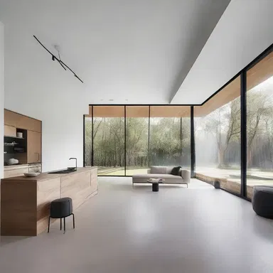 The minimalist style of the house gives an air of unconcern and tranquility.