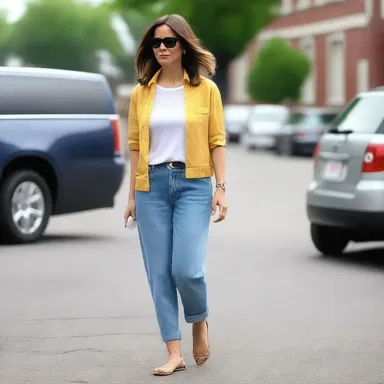 Her casual attire displayed an unconventional unconcern for traditional fashion norms.