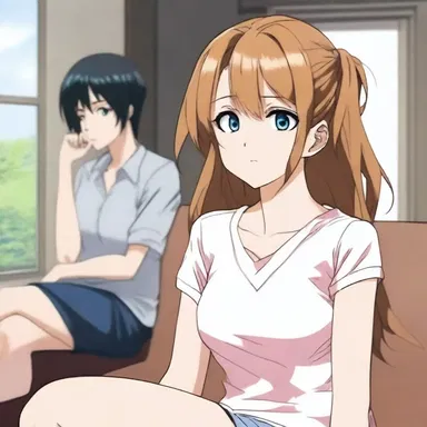 While watching an anime series, she displayed an unconcerned attitude towards the dramatic scenes.