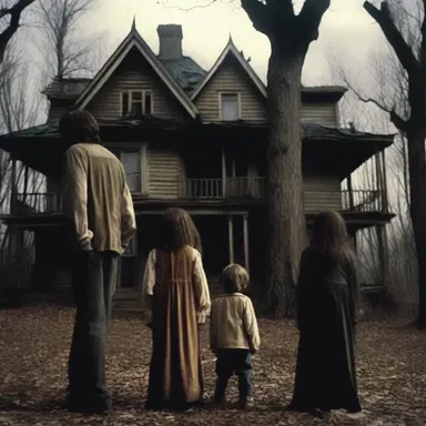 The bargainer in the horror movie was negotiating the price of a haunted house with the desperate family.