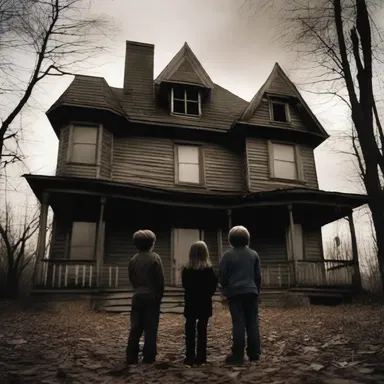 The bargainer in the horror movie was negotiating the price of a haunted house with the desperate family.