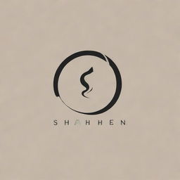 A sleek and modern logo for a brand named 'Shahen', incorporating elements of strength and elegance.