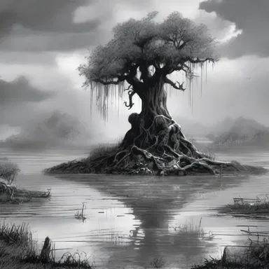 According to the myth, the waterlogged land was a result of a curse from the gods.
