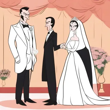 The cartoon episode portrayed a villain who had a deep misogamy, often sabotaging weddings and expressing contempt towards the idea of marriage.