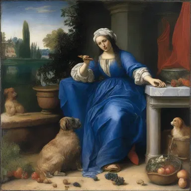 During the Renaissance, artists would sometimes use a gray-blue pigment known as ultramarine to achieve rich and vibrant colors in their paintings.