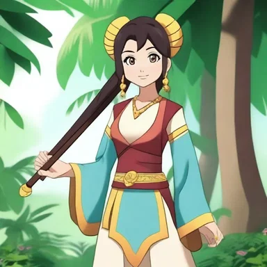In the animated series, the graceful pasang serves as the guide and protector of the main character.