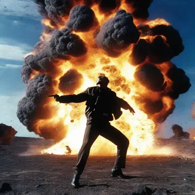 The climax scene of the movie was designed to create a suspenseful moment where the villain throws a vial of mercury fulminate, causing a massive explosion.