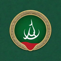 The emblem of Iran's Islamic Revolutionary Guard Corps (IRGC), superimposed over a background of the Iranian flag waving in the wind.