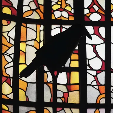 During prayer, she noticed her crow's feet in the reflection of the church's stained glass windows.