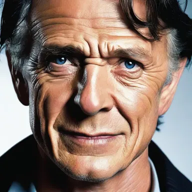The close-up shot of the actor's face revealed his deep crow's feet, indicating his character's age and wisdom.