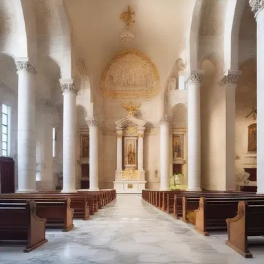 The old church was re-faced with beautiful marble to honor its sacred nature and preserve its spiritual ambiance.