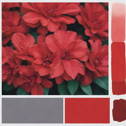 Transform the existing image with dominant palette of vibrant red hues