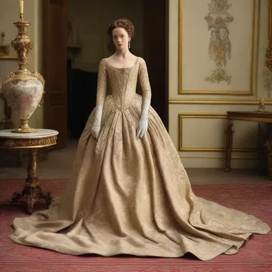 The costume designer meticulously refaces the protagonist's dress in the period drama to accurately portray the fashion of the time.