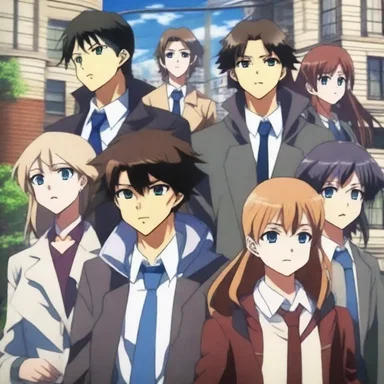 The anime series follows the adventures of a group of high school students with supernatural powers.