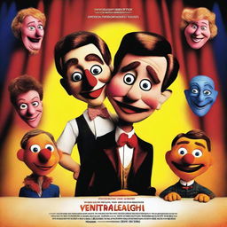 This is a high-quality, digitally rendered movie poster for a drama genre film about a ventriloquist