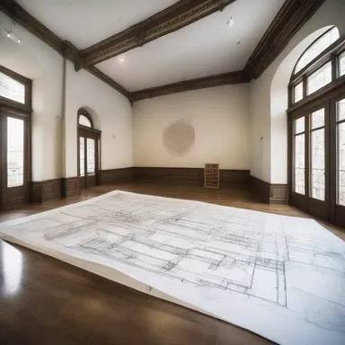 The architect spent days drawing up detailed plans for the new building, including its unique interior design.
