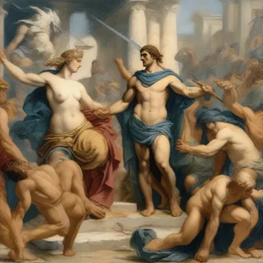 According to Greek mythology, the gods and goddesses would draw up plans for battles among themselves.