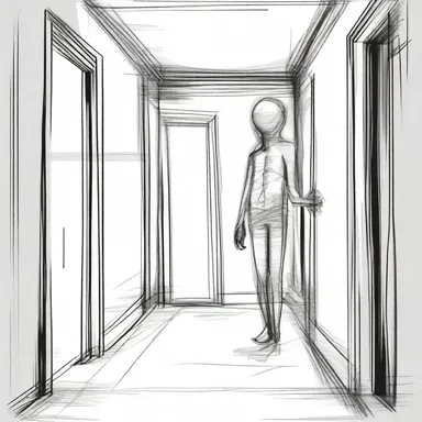 As I walked into the dimly-lit room, I suddenly felt a cold shiver down my spine and quickly drew up, sensing a presence behind me.