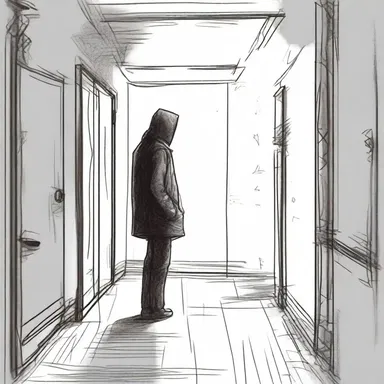 As I walked into the dimly-lit room, I suddenly felt a cold shiver down my spine and quickly drew up, sensing a presence behind me.