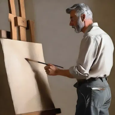 The painter would meticulously draw up the composition before applying any paint to the canvas.
