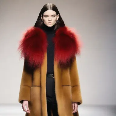 The fashion designer added a whimsical touch by incorporating tamarin fur into her latest collection.