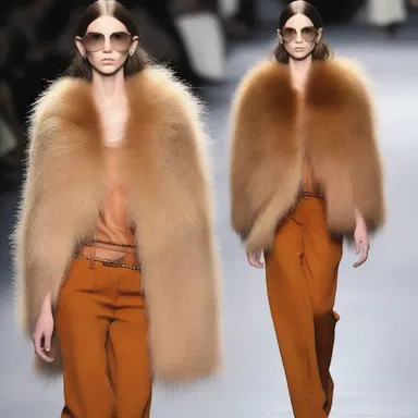 The fashion designer added a whimsical touch by incorporating tamarin fur into her latest collection.