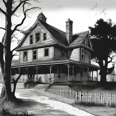 In the comic book, the old haunted house was depicted with dark shadows and eerie creaks coming from unseen corners, adding to the suspense of the story.