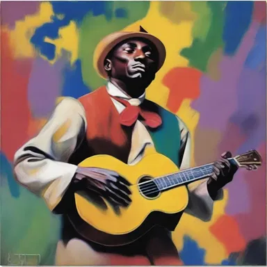The renowned painter captured the essence of the minstrel's performance on canvas, using vibrant colors and intricate brushstrokes.