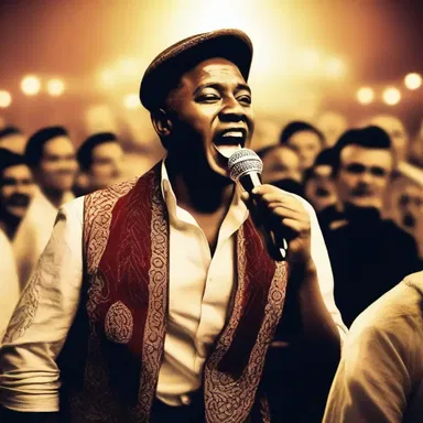 He minstrelled the victory by singing songs of triumph at the cinema.