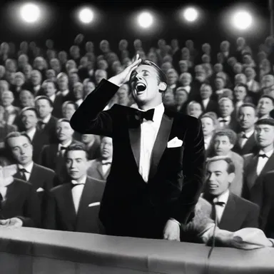 He minstrelled the victory by singing songs of triumph at the cinema.