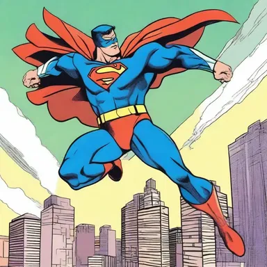 In the comic book, the superhero's ability to control orbital motion enables them to navigate swiftly through the air and defeat the villain.