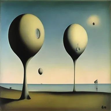The surrealist painter created a deceptive artwork that challenged the viewer's perception of reality.