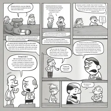 In the comic strip, the character's cynophobia always leads to hilarious situations.