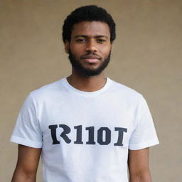 A man standing proudly, wearing a stylish shirt with 'Ritof' emblazoned across the front.