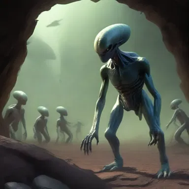 In the science fiction novel, the alien race carefully tends to their brood, ensuring their survival.