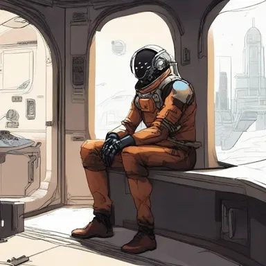 As the protagonist sat alone in his spaceship, he brooded over the potential consequences of his upcoming mission.