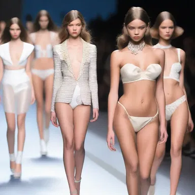 The pouting model on the runway seemed to brood, displaying her displeasure with the outfit she was wearing.