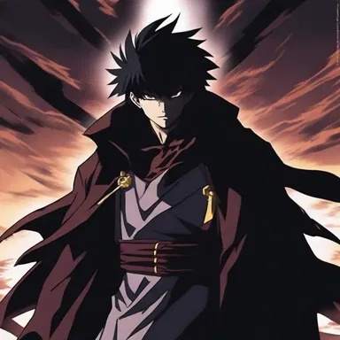 The main antagonist in the anime had an imposing presence, his brooding aura casting a shadow over the entire story.