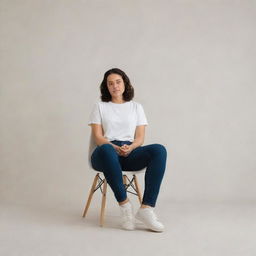 A person comfortably seated on a chair