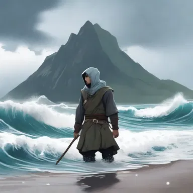 The protagonist had to find a way to protect himself from the rising tide that would eventually inundate the island.