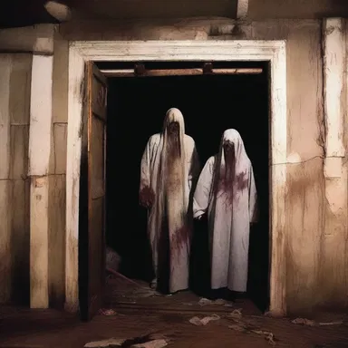The haunted house was inundated with terrifying spirits that frightened anyone who dared to enter.