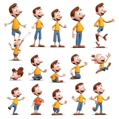 The cartoon characters were properly animated, bringing them to life with fluid movements and expressive gestures.
