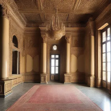 The luxurious palace was properly designed with intricate details and elegant furnishings.