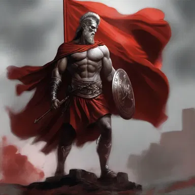In Greek mythology, the red flag was often associated with the god of war, Ares.